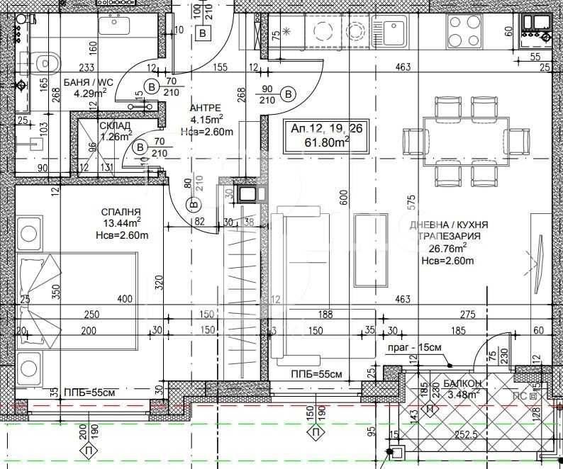 Продава се Двустаен апартамент в София, Дружба 2 - 74 кв.м за 2555 €/кв.м - Снимка #3