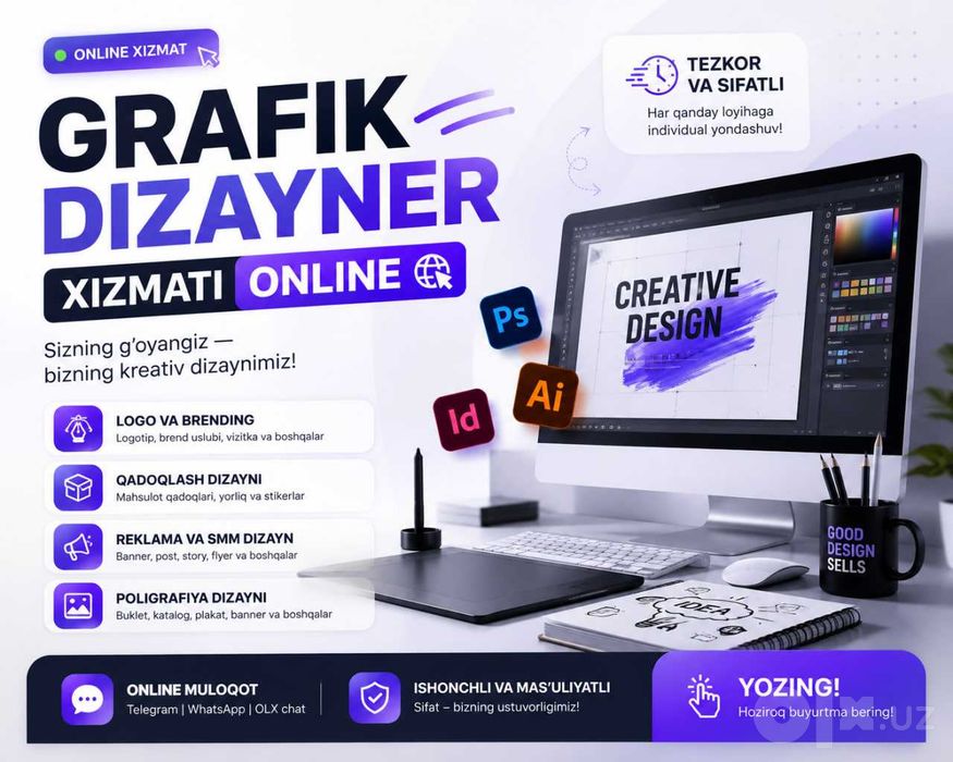 Grafik dizayner xizmati online