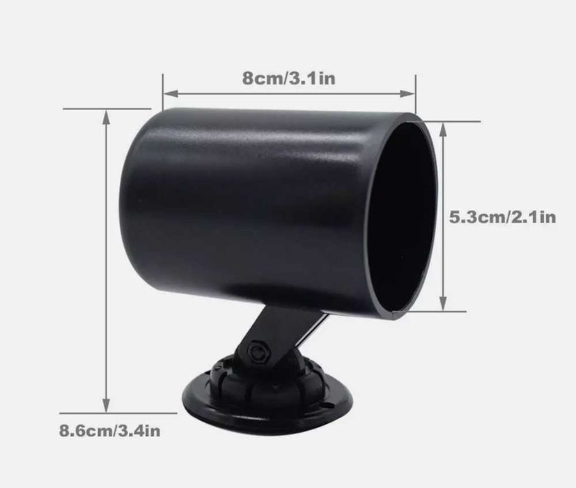 Стойка за измервателни уреди за табло 52мм - Черна/Карбон.