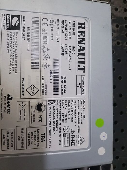 Unitate radio navigatie renault kadjar ha hl 28115682r 2016dj2547