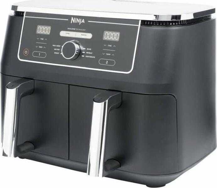 Friteuza cu aer cald Ninja Foodi DualZone AF400, 9.5l, 2470W, 6 functii de gatit, noua