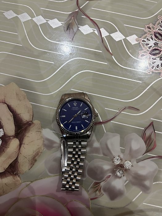 Часы синие Rolex blue