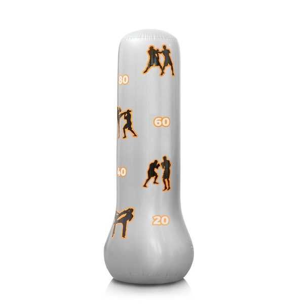 Sac de box gonflabil pentru copii, inaltime 115 cm, PVC, gri