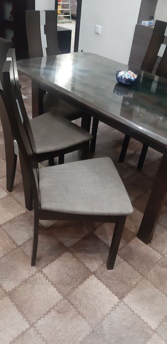 Стол со стульями б/у