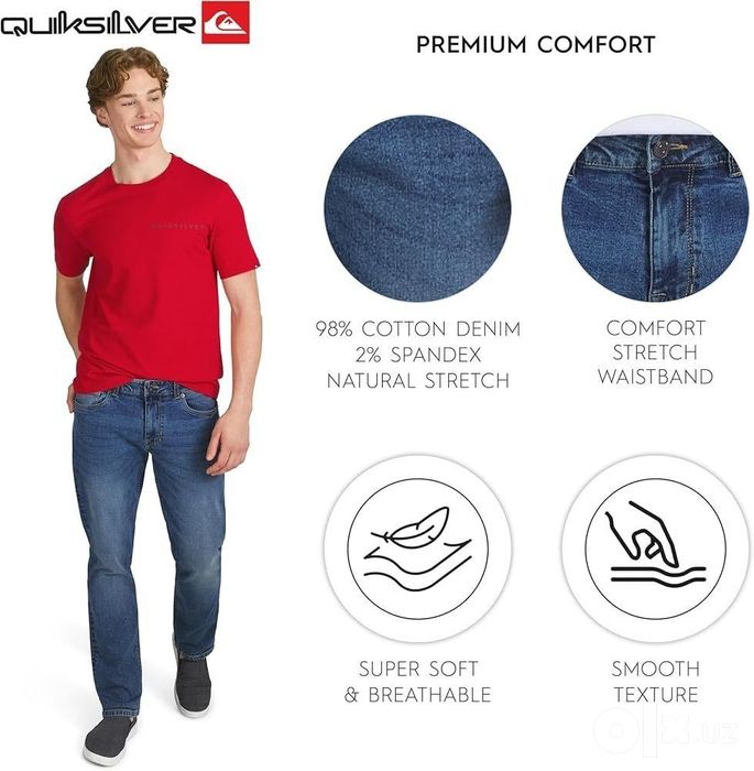 Джинсы Quiksilver slim fit.