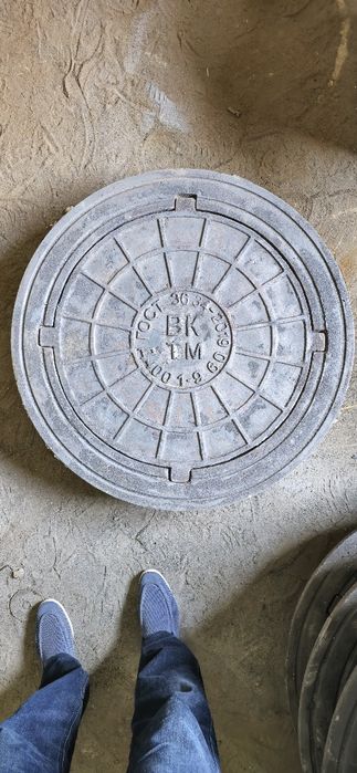 Чугунные люки. Канализация, водопровод, теплотрасс.