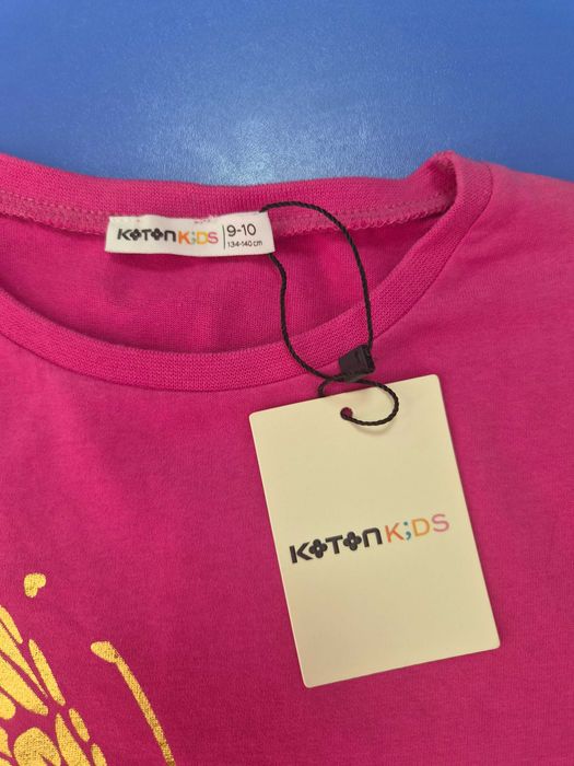 Koton детски дрехи, блуза/тениска момиче пеперуда, циклама, НОВО – 1 бр. €2.99 / 3 бр. €7.99