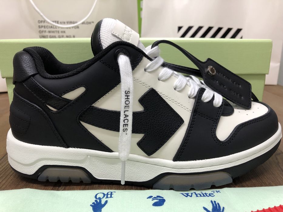 Off-White Out Of Office Black/White Calf Leather Full Box in Cutie Originala