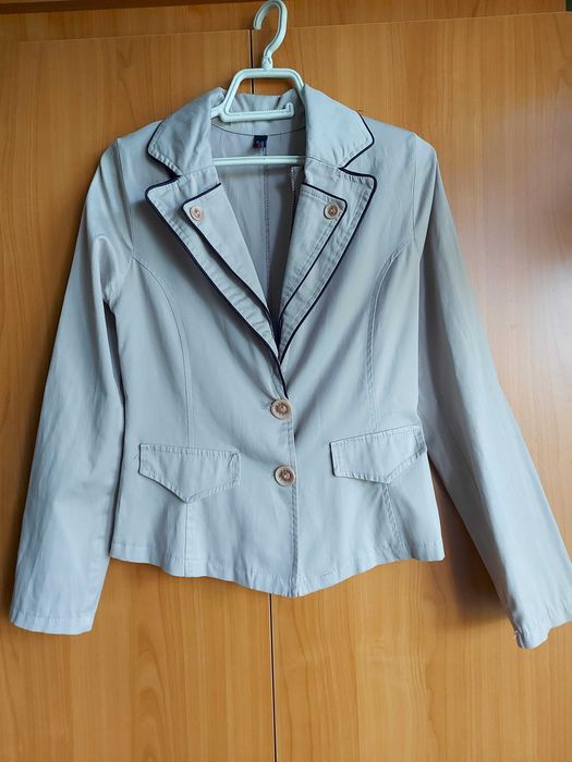 Sacou camel maro bumbac White Wismox marimea S scurt elegant