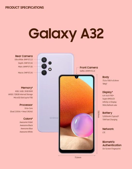 Samsung A32 6/128 xotir