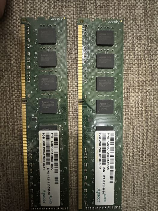 Озу 16gb DDR3 1600mhz