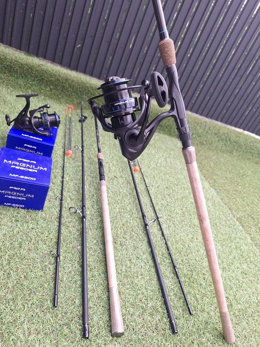 SET 2 Lansete Aventador Distance FEEDER 3.60m 180g + 2 Mulinete FL Mag