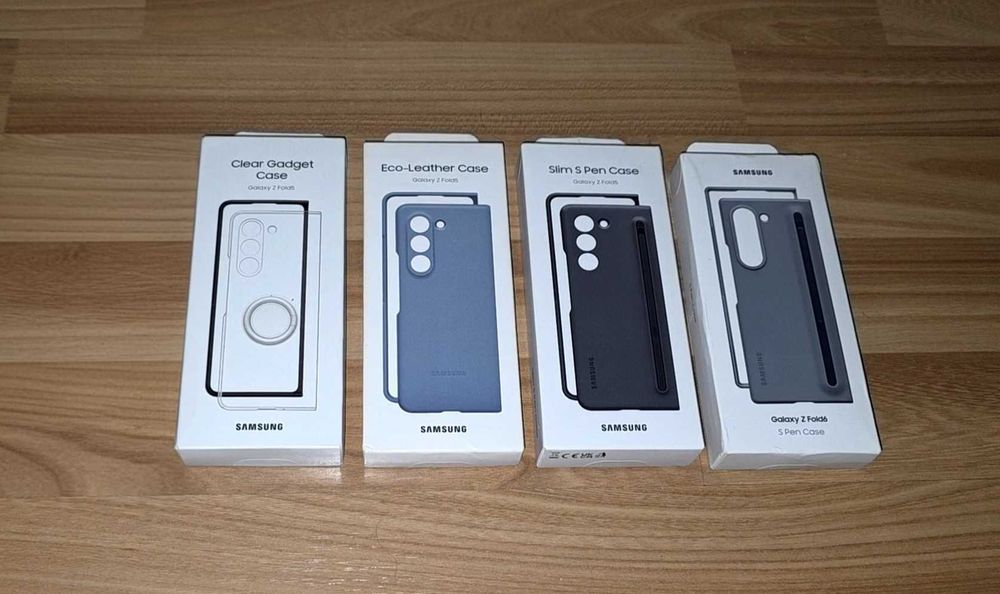 Husa Galaxy Z Fold 5/6 + S Pen / Fold 5 Eco-Leather / Clear case / folie de protectie