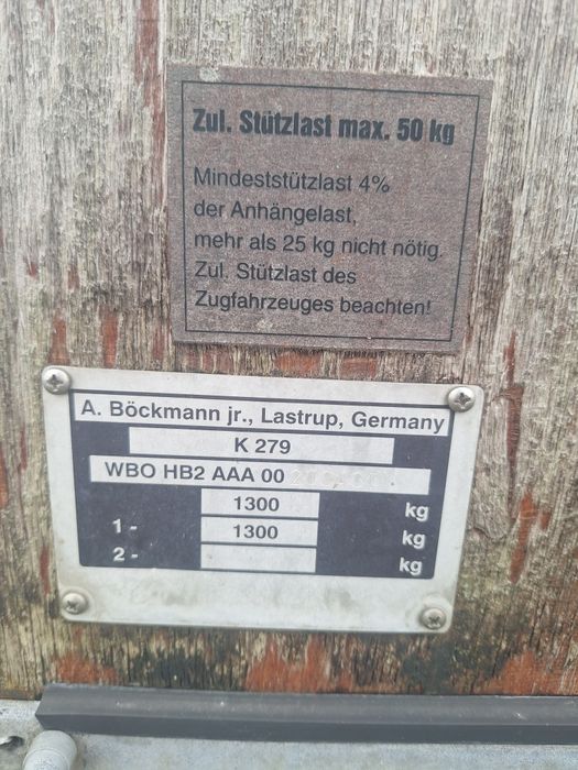 remorca auto 1350 kg Boeckman  Germania