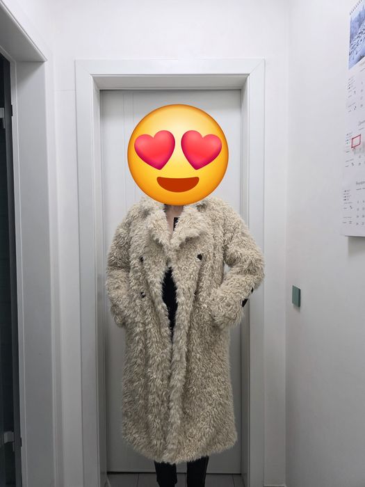 Дамско палто Teddy bear, Сиво палто кашмир и ангора