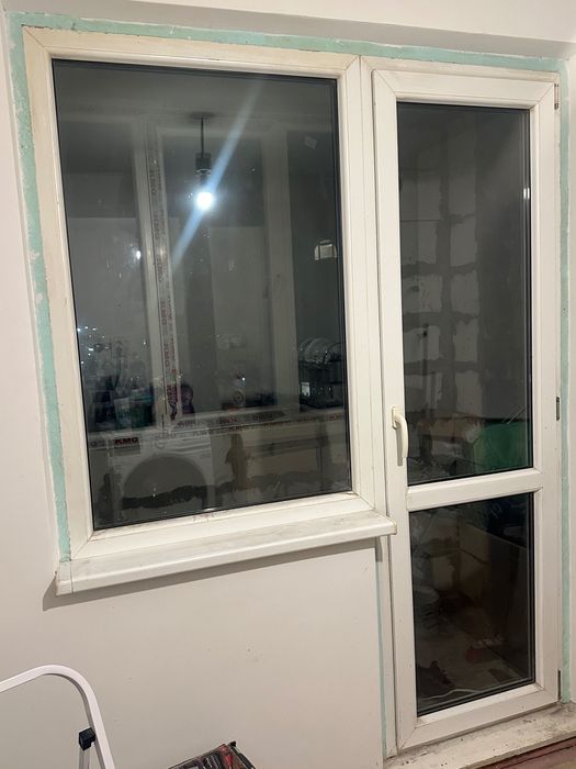 PVC дограма – прозорец с врата (отлично състояние)