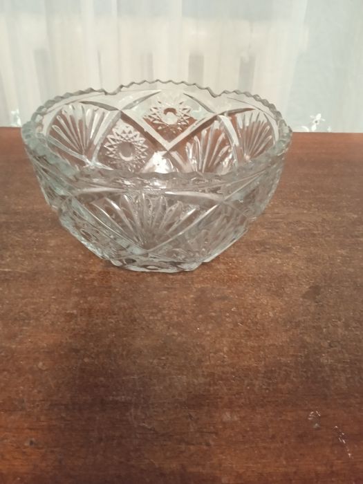 Хрустальный советский салатник