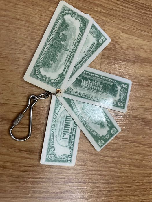 Breloc bancnote dolari plastic colectie anii '80