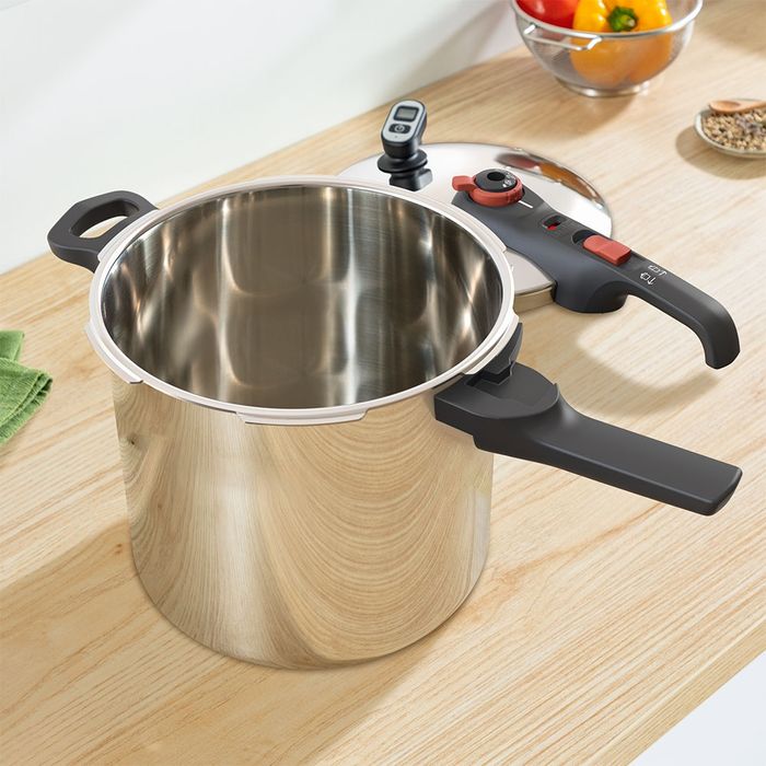 Oala sub presiune TEFAL Secure Chrono, 6l, inox, argintiu. Produs nou.