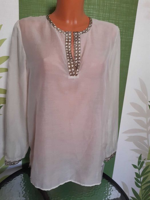 Bluză Intimissimi lejeră cu mânecă lungă, transparentă, marimea M