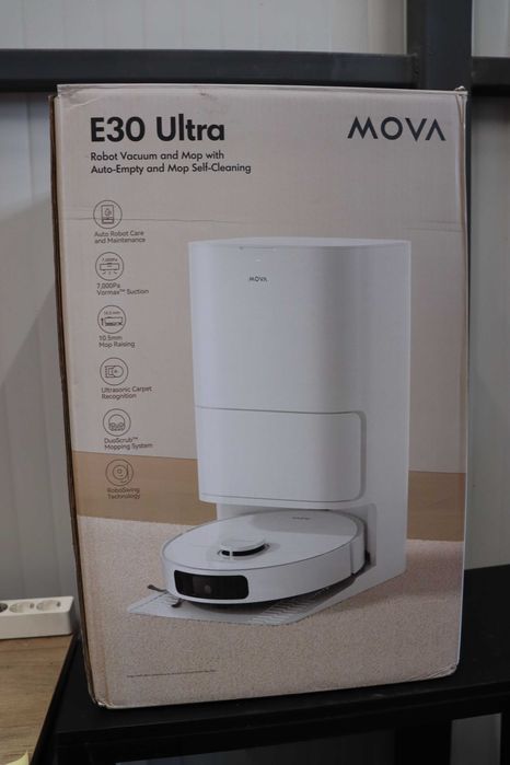 Прахосмукачка робот Mova E30 Ultra, моп, автоматично изпразване, App