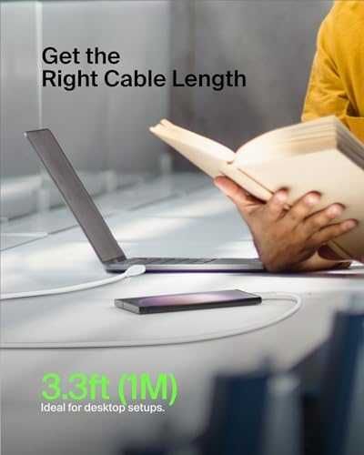 Нови Belkin 2 броя USB-C към USB-C кабел за бързо зареждане телефон 1 метър