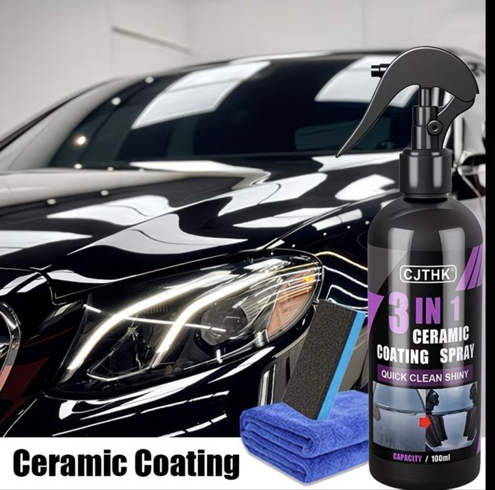 3 в 1 Керамично покритие за кола Спрей - Блясък и защита