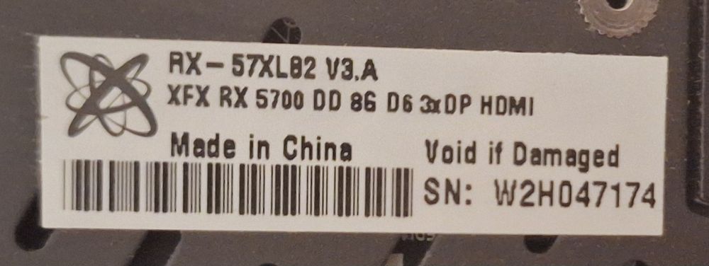 Rx 5700xt xfx 8gb