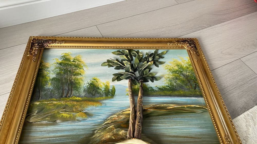 3d Кожанная картина пейзажа