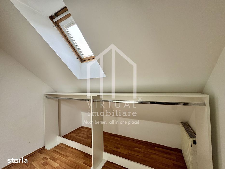 Mansarda cu 3 camere, 39mp utili+pod amenajat 25mp, balcon, V. Aaron
