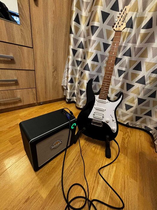 Ibanez GIO GRX40-BKN + amplificator MOOER Hornet 15