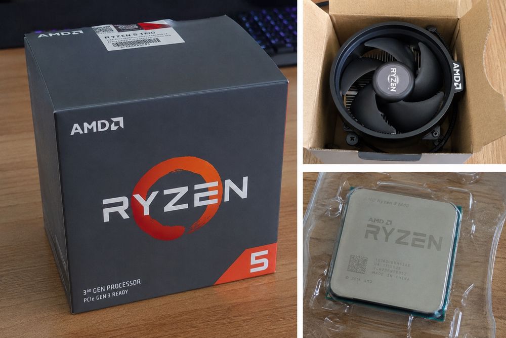 AMD Ryzen 5 1600 6 nuclee + Wraith Spire + cutie originală