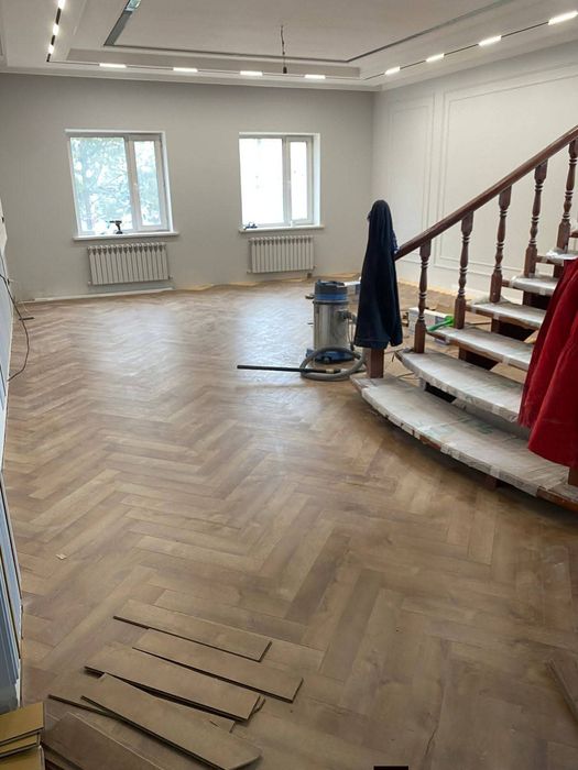 Укладка ламината установка плинтуса