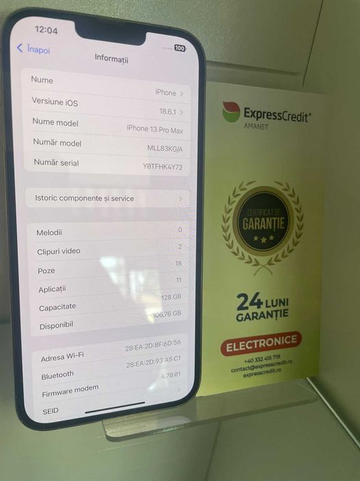 Iphone 13 Pro Max 128Gb (Ag29 Siraj b.34009) Garantie 2 ani