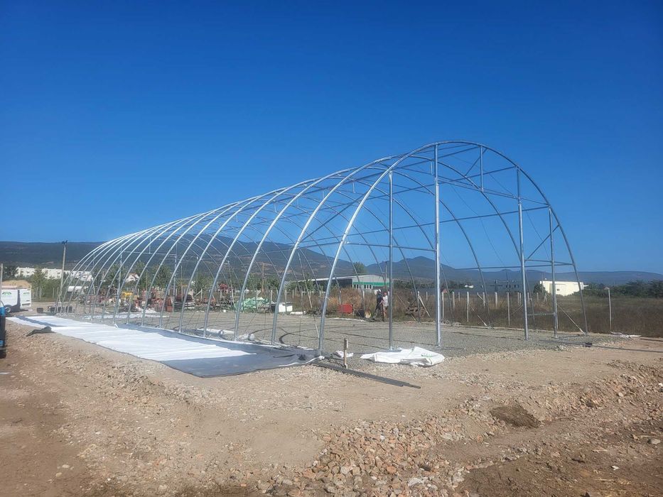 Полукръгла индустриална палатка 12,2 x 18 x 6,1 за селско стопанство, съхранение на бали