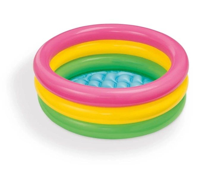 Бебешки басейн Intex Sunset Glow, 61 х 22 см, надуваем, PVC, цветен
