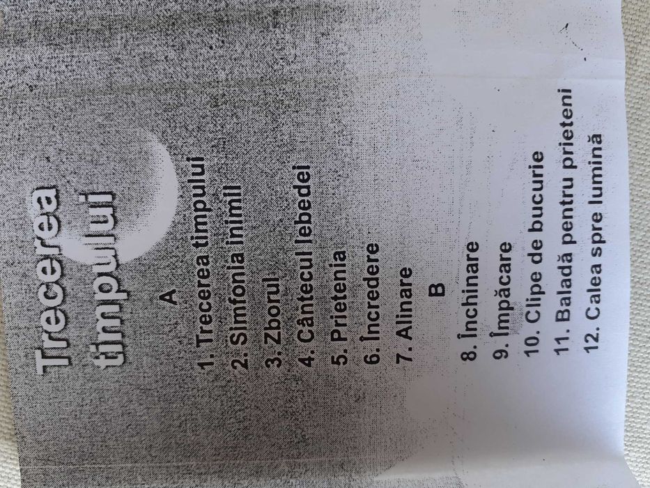 Gheorghe Iovu - casetă album-Trecerea timpului-2000-12 piese-noua