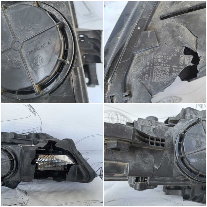 Far Dreapta Uk Xenon Bi-Xenon Facelift Audi A3 S3 8V 2017 / 2016-2019 Cod OEM 8V0941044F (1E1)