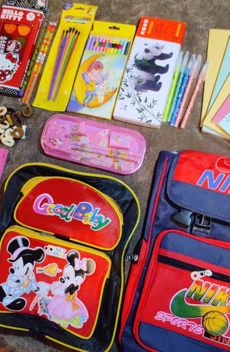 PACHET Rechizite Școală Ghiozdan Caiete Copii NOI