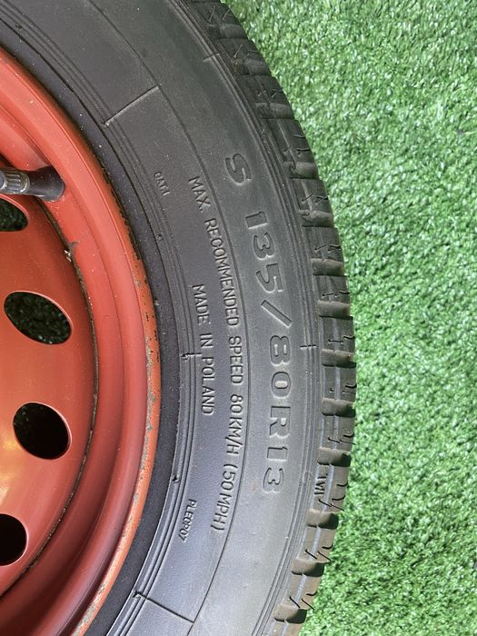 Roata rezerva originala Fiat 500 Lancia 4X98 cu anvelopa 135 80 13