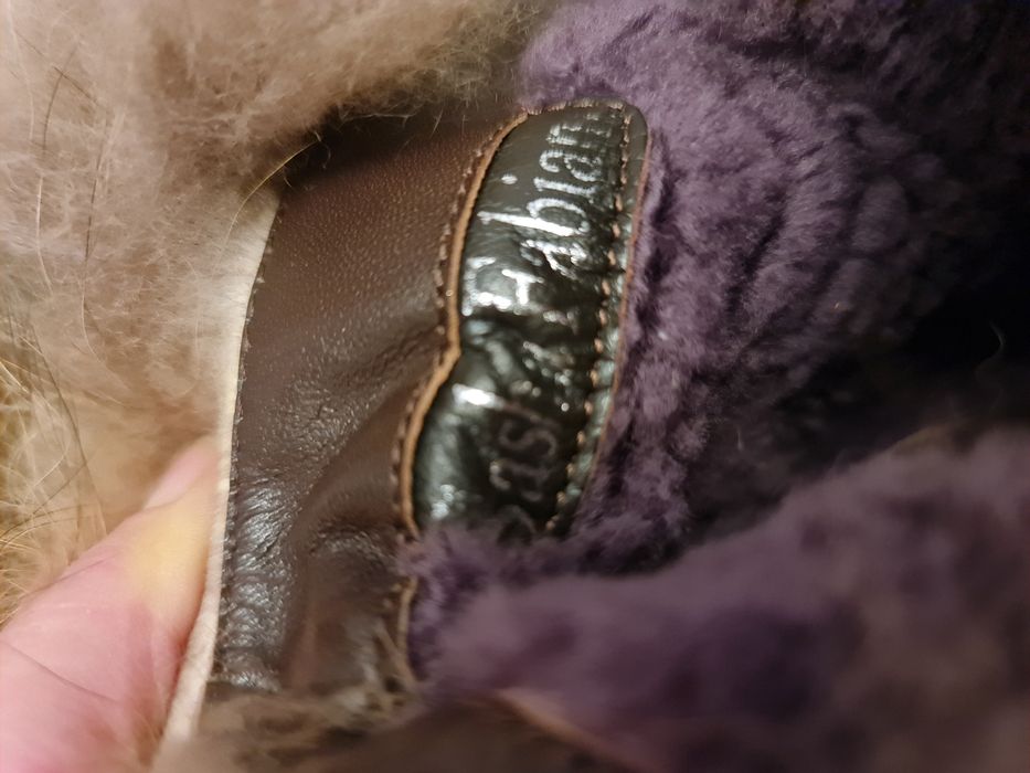 Ghete cu platforma si blana naturala Sasha Fabiani