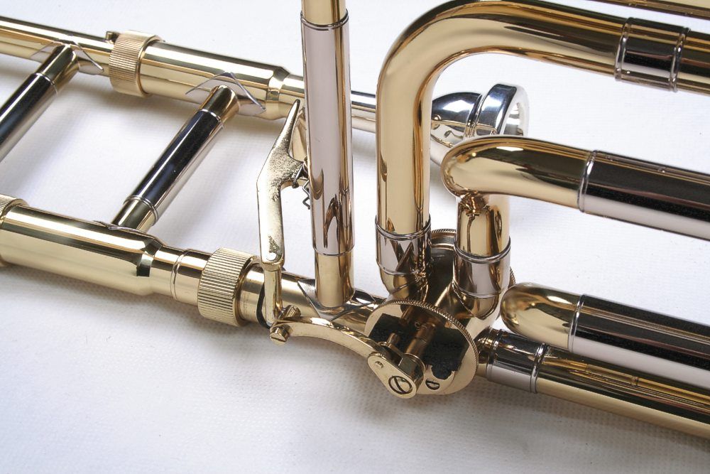 Trombon Bb Tenor Quartventil atasament Fa Karl Glaser Auriu