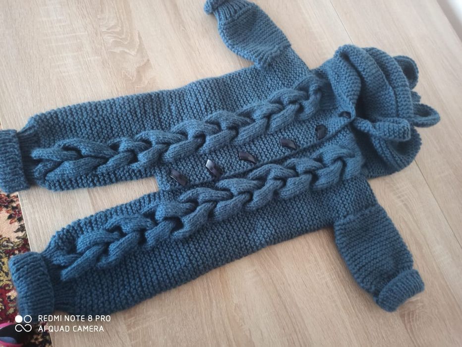 Комбинезон ручной вязки до 1 года