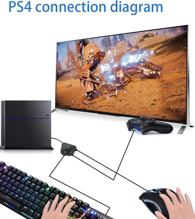 Adaptor Convertor Dobe NS-Switch PS4 PS3 Xbox One Game Tastatura Mouse