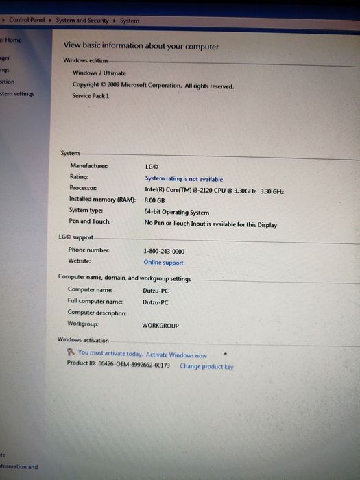 Tv LG, PC lenovo, Telefon Xiaomi