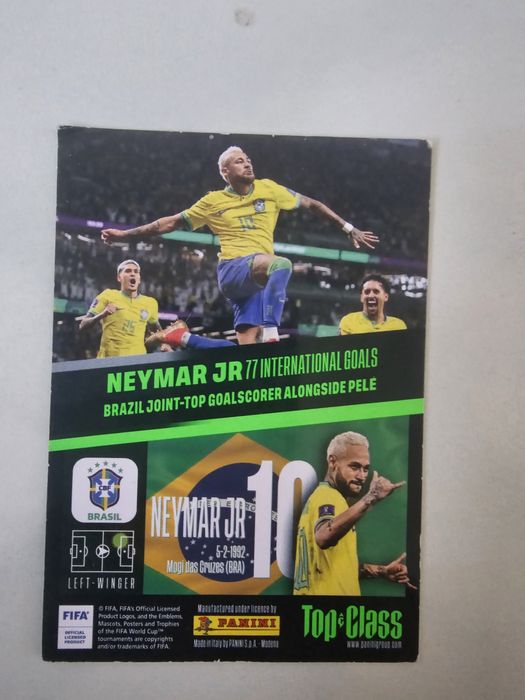 Cartonas fotbal, Neymar - Panini Top Class 2022 World Cup Unbeatable .