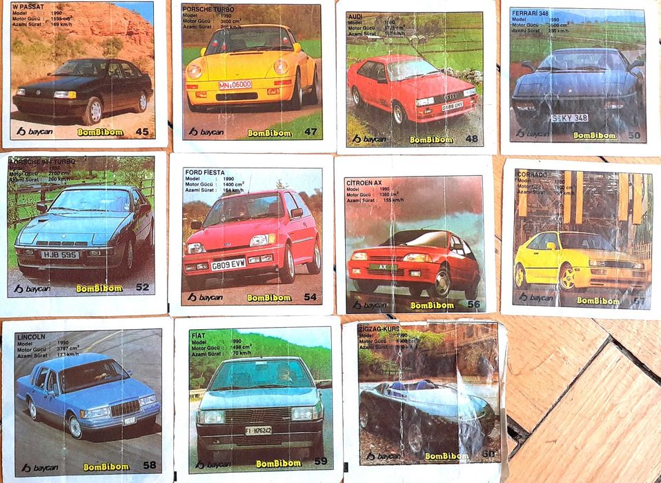 Картинки от дъвки Turbo, BomBibon, Lazer/ Ulker/, Ninja