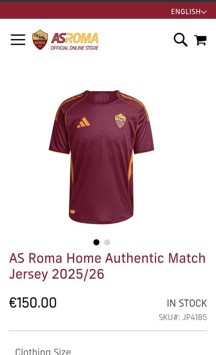 100% оригинален екип Рома / Roma - тениска +шорти + калци / Размер Л