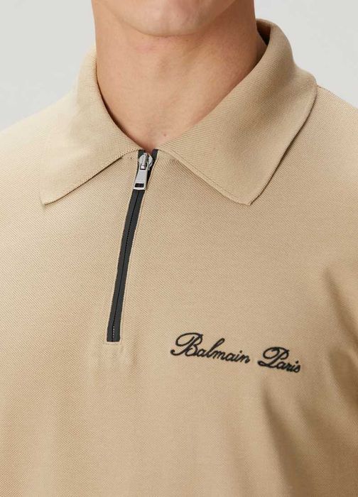 BALMAIN нова оригинална бежова тениска тип поло XXL