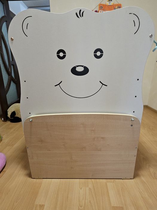 Patut copil cu balansoar se face pat junior cu saltea si lenjerie